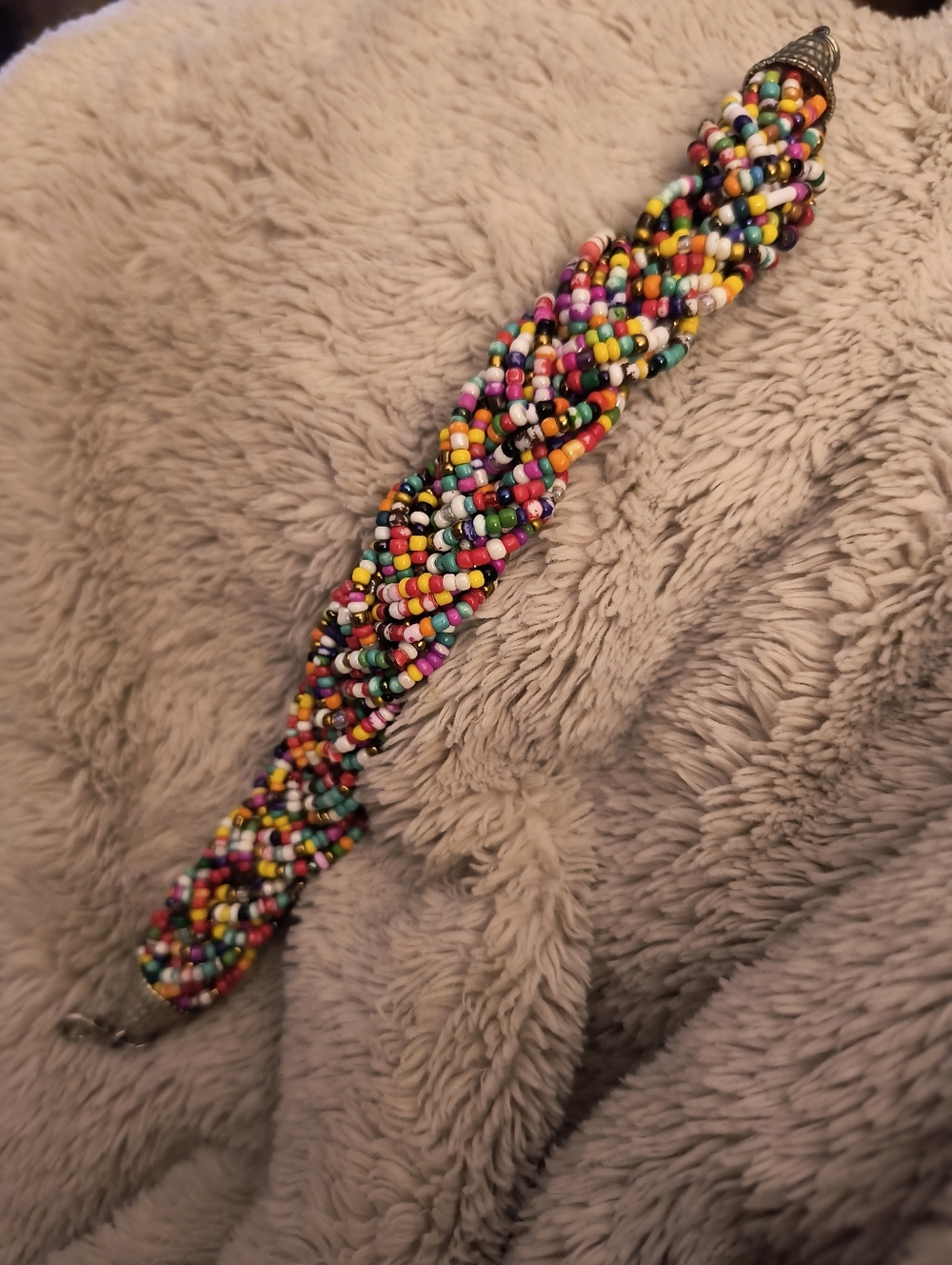 Handwoven Multicolor Seed Bead Bracelet